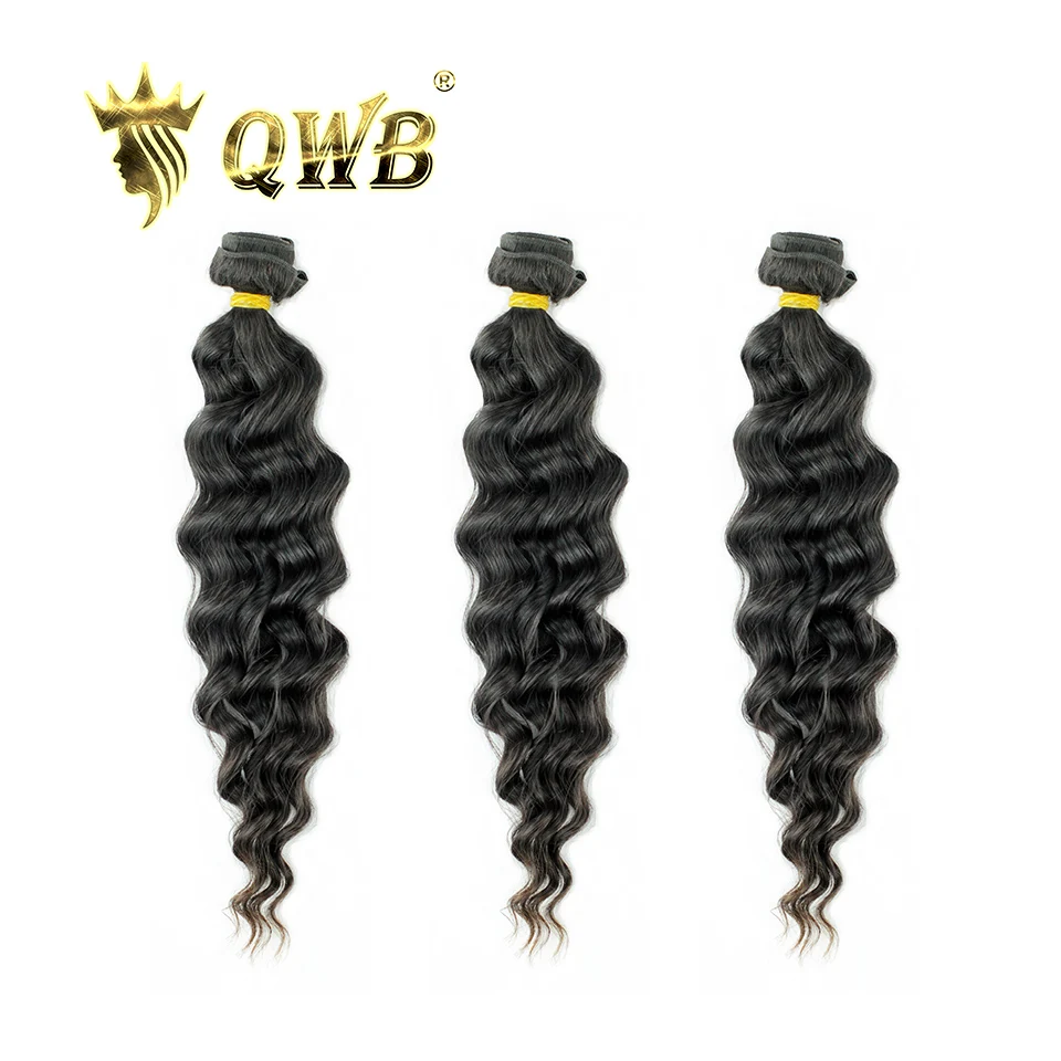 

QUEEN WEAVE BEAUTY QWB Free Shipping Loose Weave 3Bundle/Lots 12''~28''P Brazilian Virgin Nature Color 100% Human Hair Extension