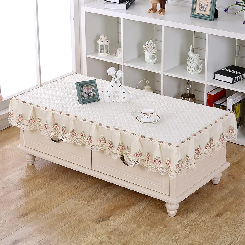 

Coffee table tablecloth living room rectangular coffee table cover set coffee table pad thick non-slip dustproof table cover