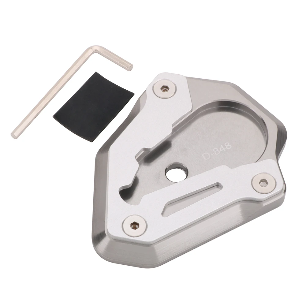 titanium Мотоцикл CNC сторона подставки стенд расширение для Ducati 848 1098 1198 уличный велосипед - Цвет: titanium