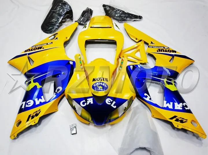 

New ABS Full fairings Kit Fit for Yamaha YZF-R1 YZF1000 R1 1998 1999 98 99 fairing set bodywork hot sales yellow blue