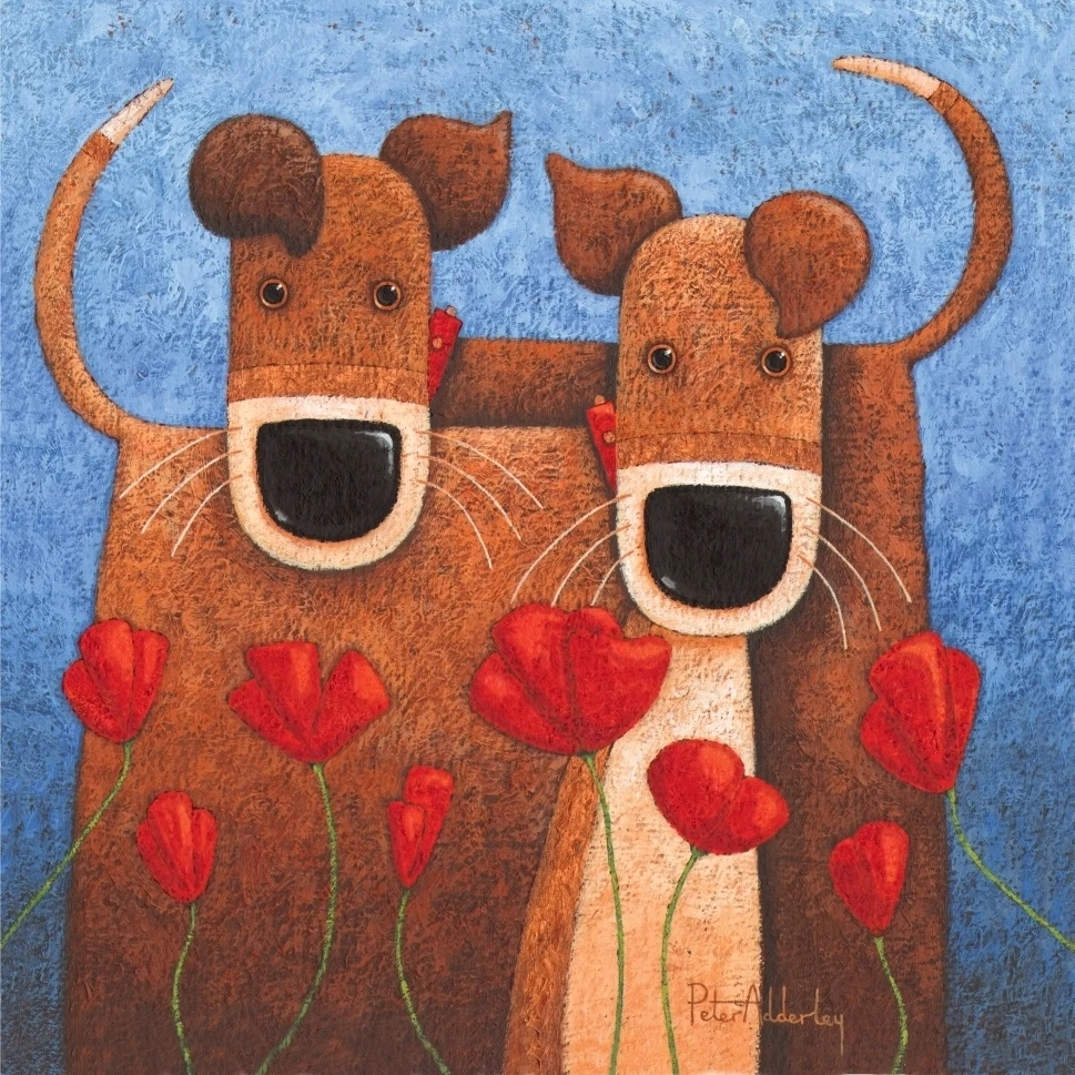 Two'S Company Poster Print by Peter Adderley (24 x 24)