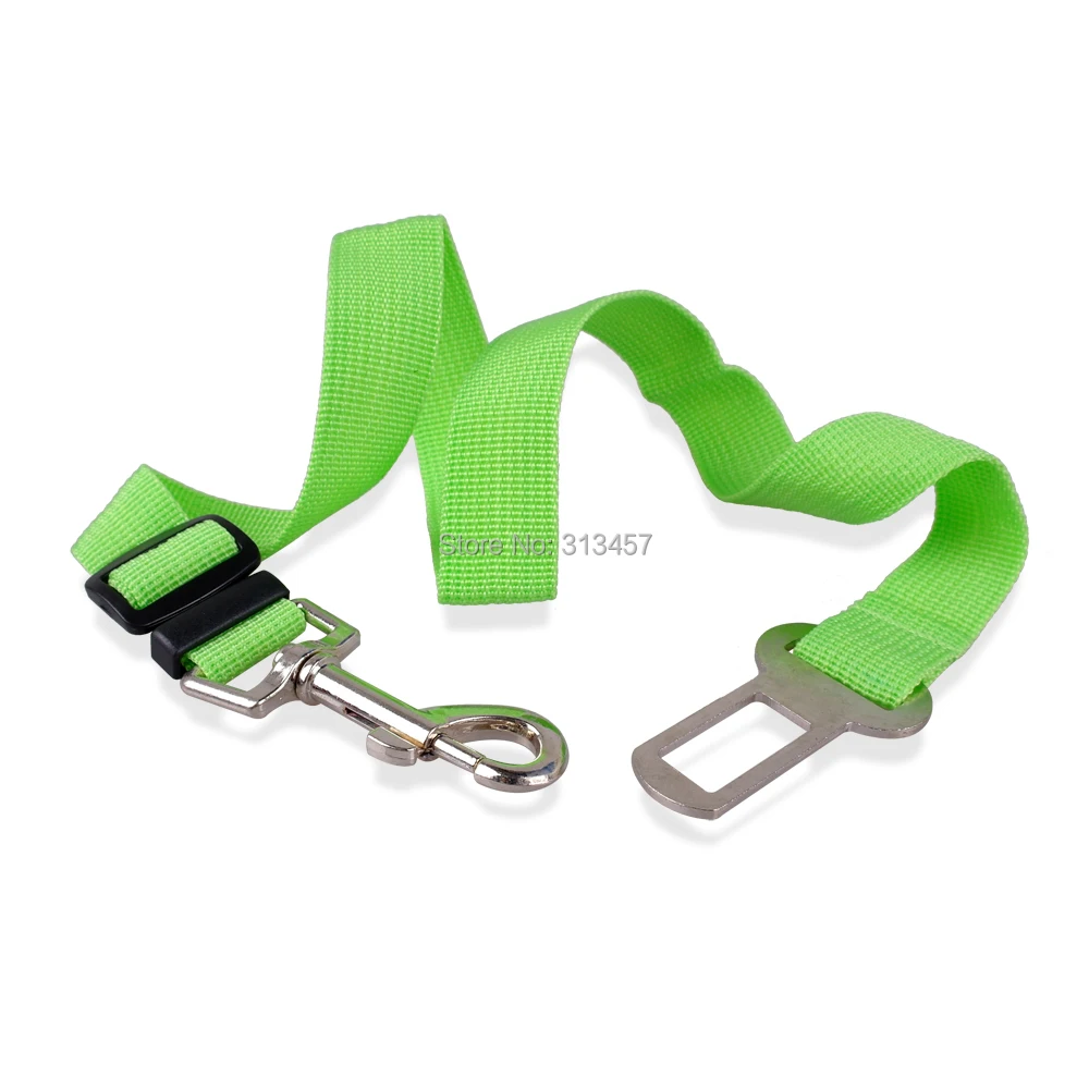 Dog Leash Nylon Adjustable Dogs Pet Safety Car Seat Belt Vehicle Lead Clip 7 Colors Length 70cm