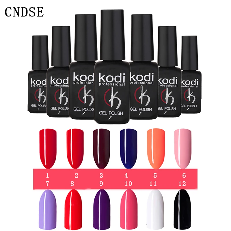 

KODI UV Gel Nail Polish 12ml Art Lak Vernis Vernis Semi Permanant LED Lacquer Resin Semi Permanent Gel Polish Primer Lacquer Off