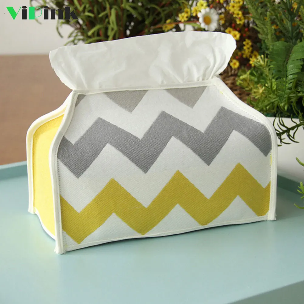 

Nordic Style Cloth Napkin Tissue Box Holder Cover Napkins Paper Dispenser Case Kitchen Storage Tissue Boxes Home Table Decor