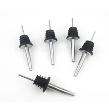 5 шт./лот Нержавеющая Вино оливковое масло Pourer Диспенсер со стеклянным носиком бутылка Pourer поток Nip Pour Shot