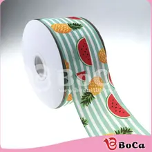 Горячая " 75 мм летняя фруктовая серия теплопередача корсаж лента принять подарочная упаковка по заказу