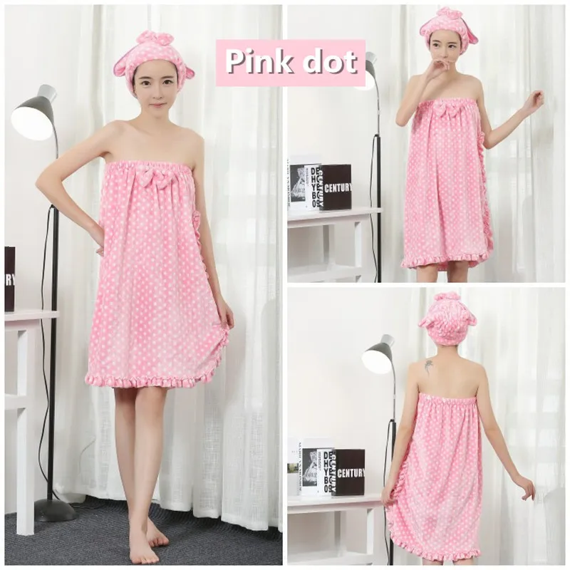 Berymond Big Girls Sexy Women Microfiber Bath Towel Bath Robe Bathrobe