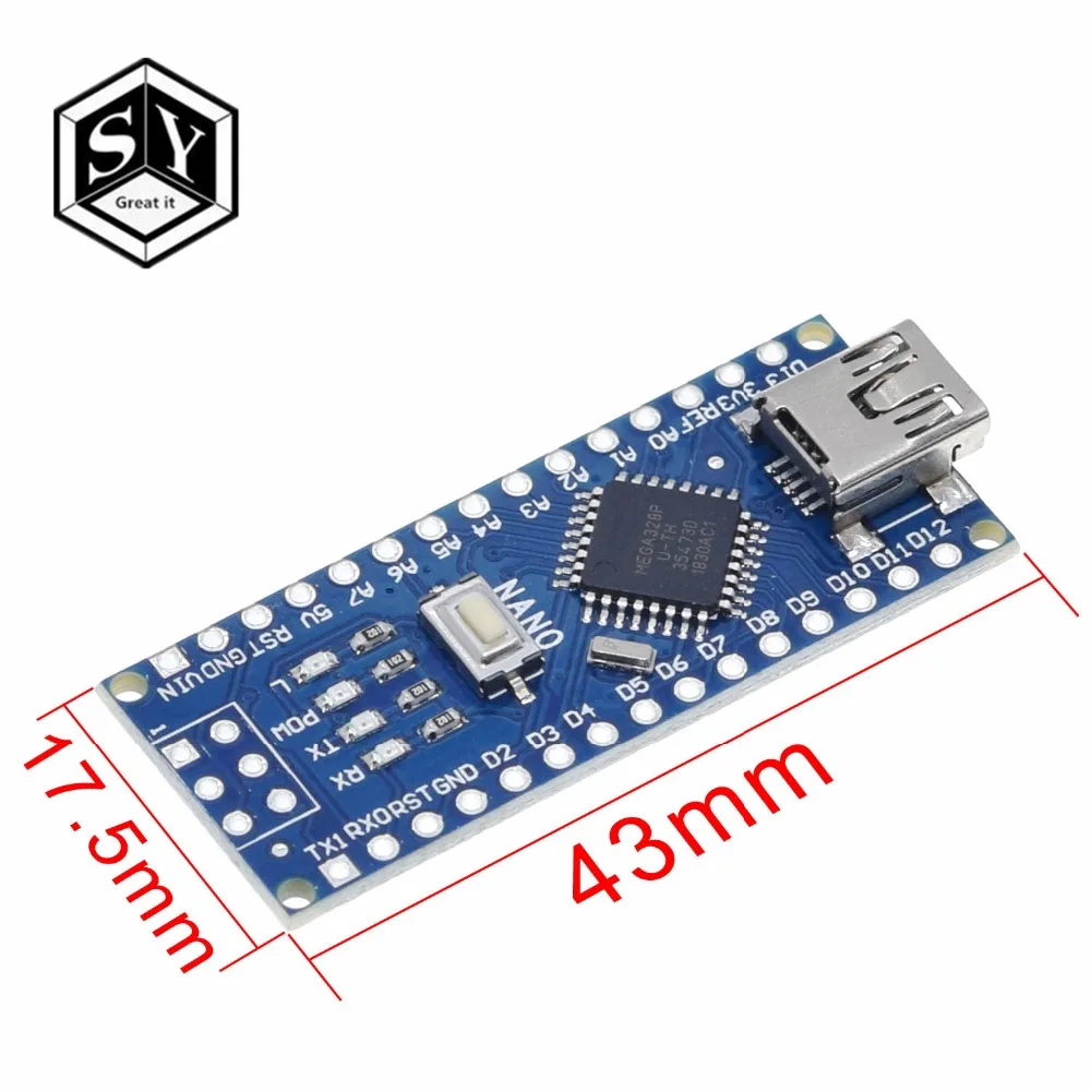 Nano 1 шт. мини USB с Загрузчиком Nano 3,0 контроллер совместим с arduino CH340 USB драйвер 16 МГц NANO V3.0 Atmega328