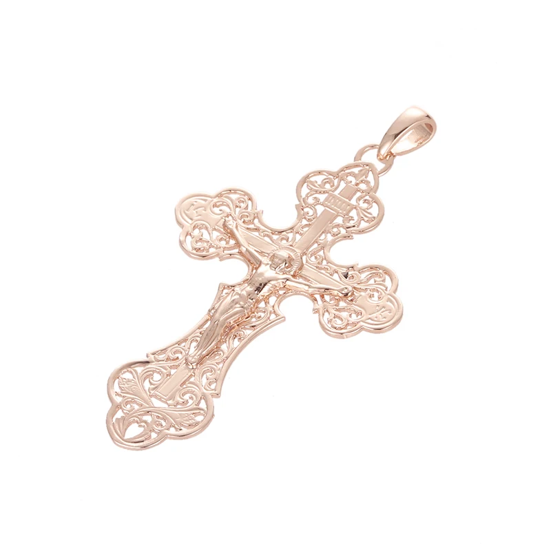 Кулон в виде креста из меди кулон золота 585 пробы ширина 3 см|pendant jewelry|copper cross
