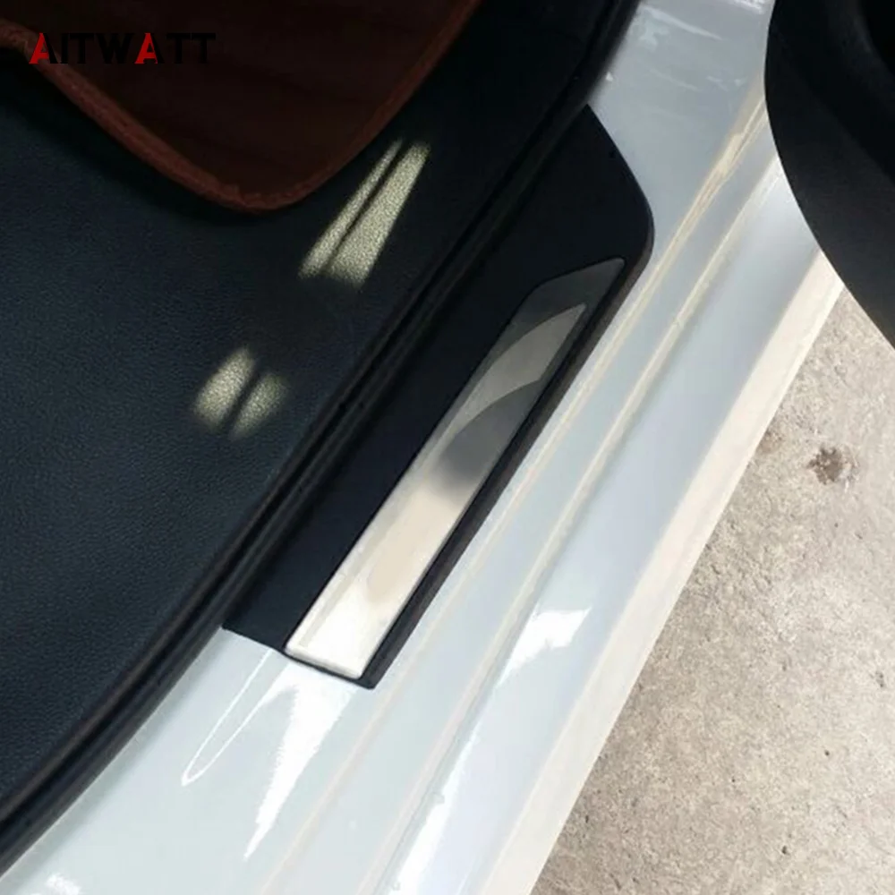 Black car Steel Door Sill Scuff Plate Guards Trim Fit For Honda Accord 2016 2017