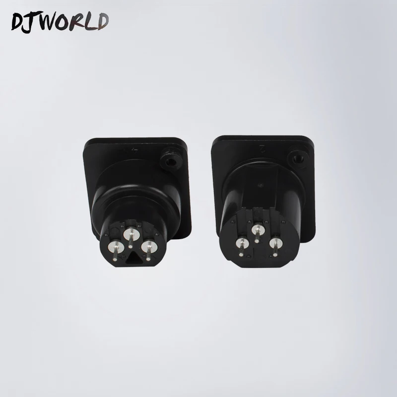 

2Pcs High Quality Iron/Plastic DMX Plug Base DMX512 Plug 3 pin XLR Signal Socket panel Adapter For Party DJ Club Light