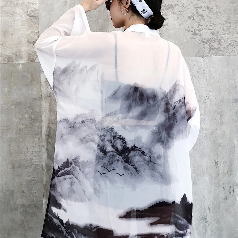 Najtaniej Japoński stroje kardigan kimono kobiety yukata kobieta chiński kimono harajuku odzież kawaii bluzka koszula haori obi KK2729