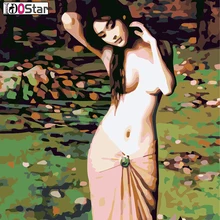 Женщина как цветок картина живопись по номерам, DIY картина маслом, акриловые краски по номерам на холсте для домашнего декора