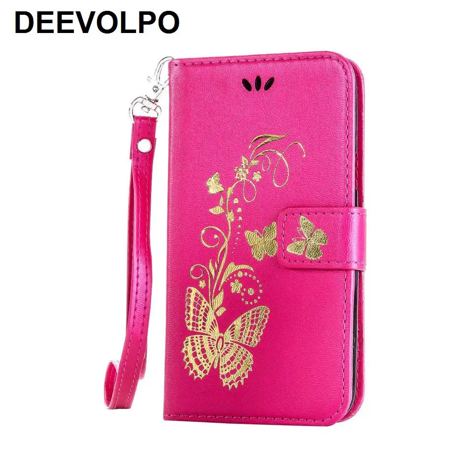 

Leather Book Cases Butterfly Bronzing For Samsung Galaxy Note9 S9 S8 Plus j3 j5 j7 A3 A5 2017 2016 Jelly Color Style Cover P02G