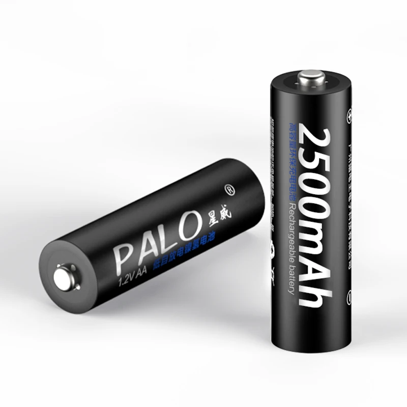 PALO 4 шт. настоящая емкость AA 2500mAh 1,2 V 3000MAH Ni-MH предварительно Заряженная аккумуляторная батарея AA 1300MAH 3A 1100MAH AAA Baterias