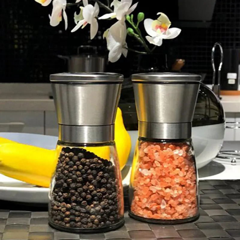 Kitchen Tools Pepper grinder Stainless steel ABS ceramic grinding core Kitchen tool salt and garlic pepper Kitchen accessories (4)