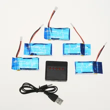 Syma X5C X5SC X5SW 5PCS 850mAh battery and charger Quadcopter Spare Parts With 3.7V X5C Battery