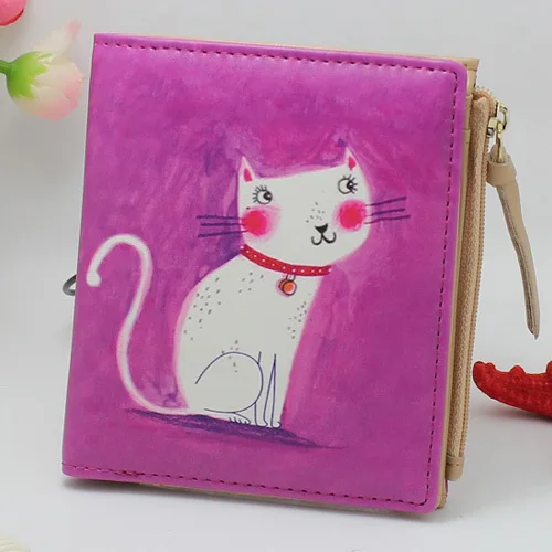 Урожай мэрилин монро кошельки мультфильм Cat печать женщины марка женский тонкий