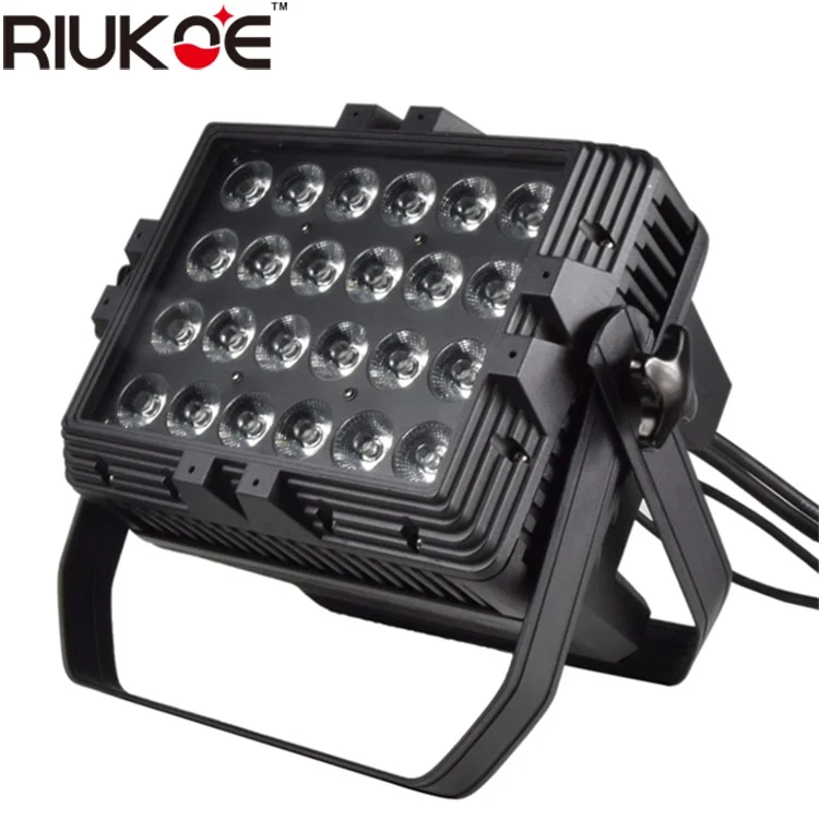 RIUKOE IP65 Водонепроницаемый светодиодный par 24x15 Вт RGBWA UV 6в1/RGBW 4в1/RGBWA 5в1 наружное освещение для сцены квадратные вечерние светильники