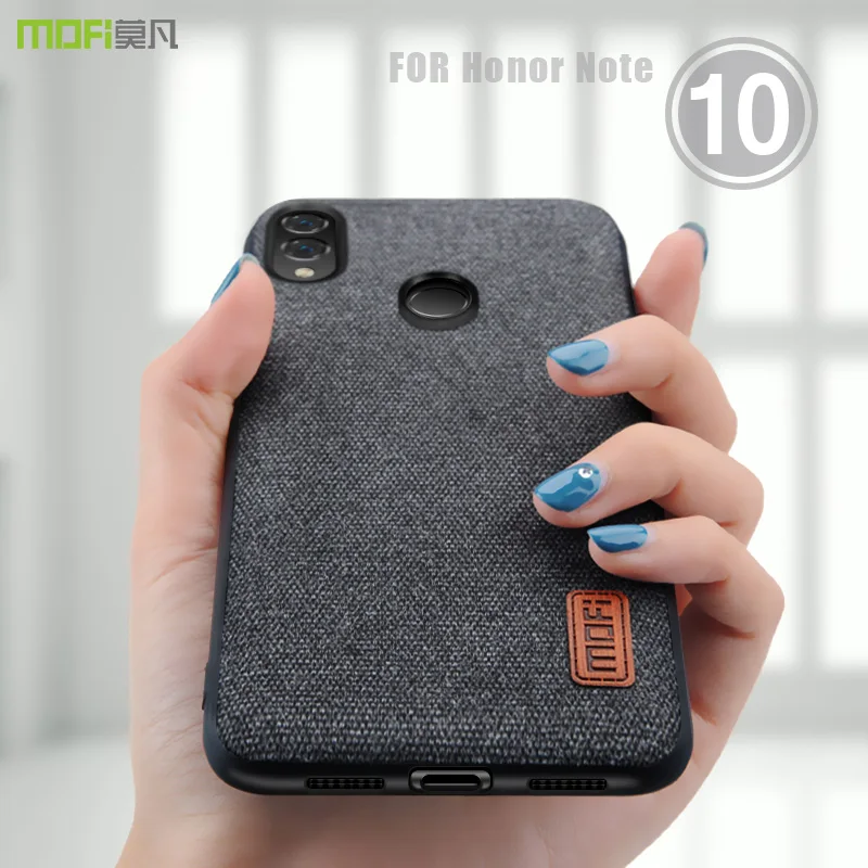 

honor note 10 case cover MOFI for huawei Honor note 10 Fabric Back Cover case note 10 soft Silicone Full Cover business Case