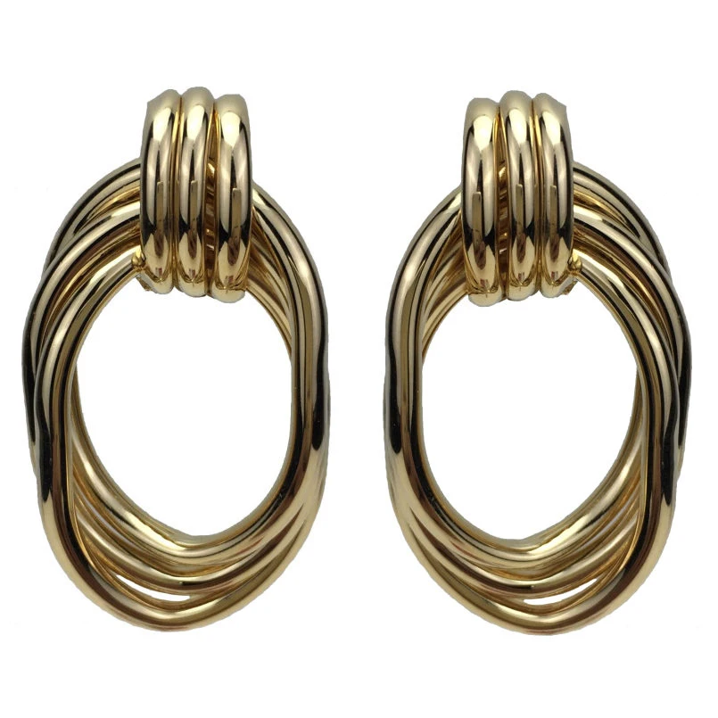 UKMOC панк золотого и серебряного цвета; Цвет геометрический металла серьги-гвоздики для Для женщин мода сплав массивные серьги вrincos бижутерия