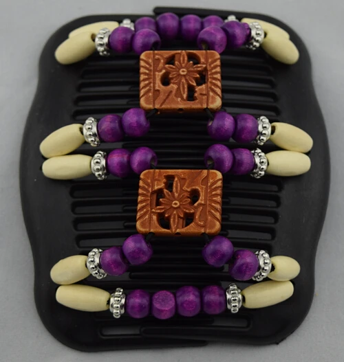 

purple cream silver CCB colorful beads magic comb 12 pcs/lot classical comb Easy to Use professional lady comb