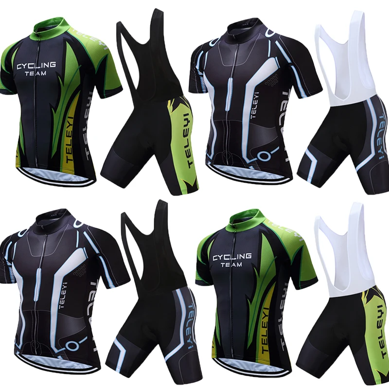 Teleyi الرجال 2019 الدراجات جيرسي مجموعة برو جل الطريق الدراجة اللباس غطاء دراجة مايوه mtb الملابس skinsuit دعوى ملابس رياضية عدة