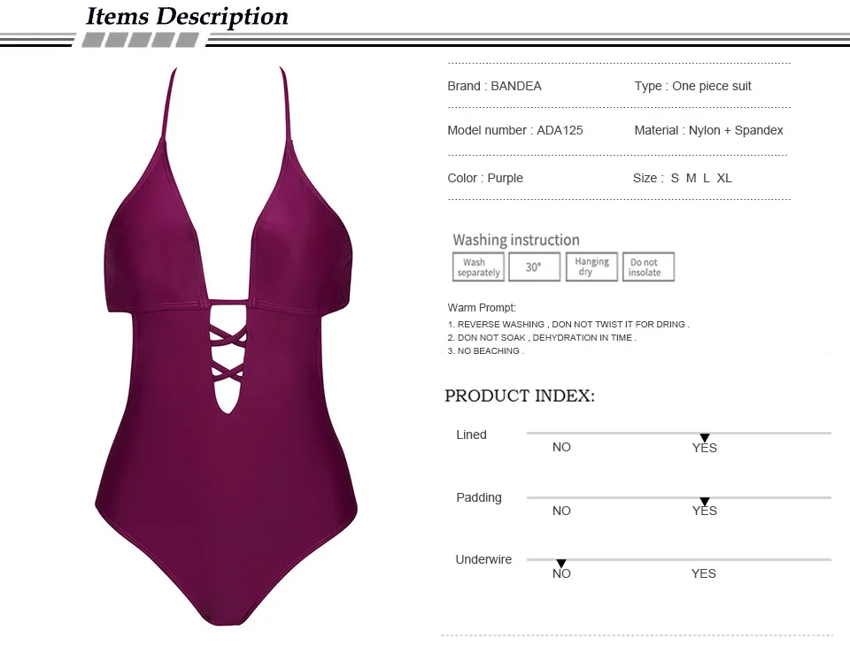 125 swimwear detail