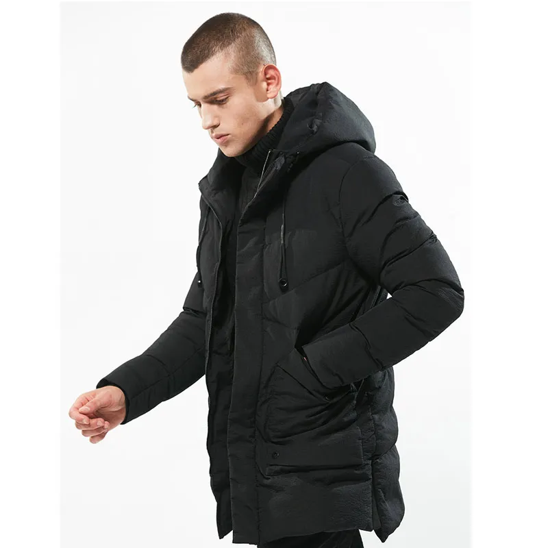 Для мужчин России зимняя куртка Для мужчин s теплые Повседневное брендовые парки с капюшоном пальто с хлопковой подкладкой ветрозащитные утепленные Верхняя одежда, куртки AW35