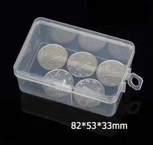 

20pcs rectangular transparent plastic box PP material Storage Collections Container Box Case can be hook