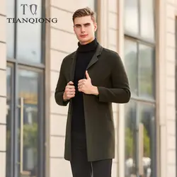 2019 осенне-зимняя брендовая мужская одежда новое кашемировое пальто высокого качества ArmyGreen деловая Повседневная Длинная шерстяная куртка