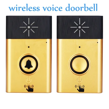 

Gold Color 1 to 1 Wireless Doorbell H6 Voice intercom system Visitor Calling system for House Audio Door phone in Door phone