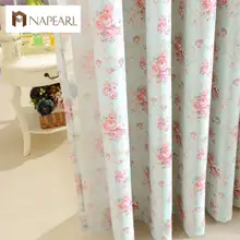 Floral rústico lleno del diseño sombreado blackout cortinas para balcón francés cortinas dormitorio telas de las cortinas ciegos