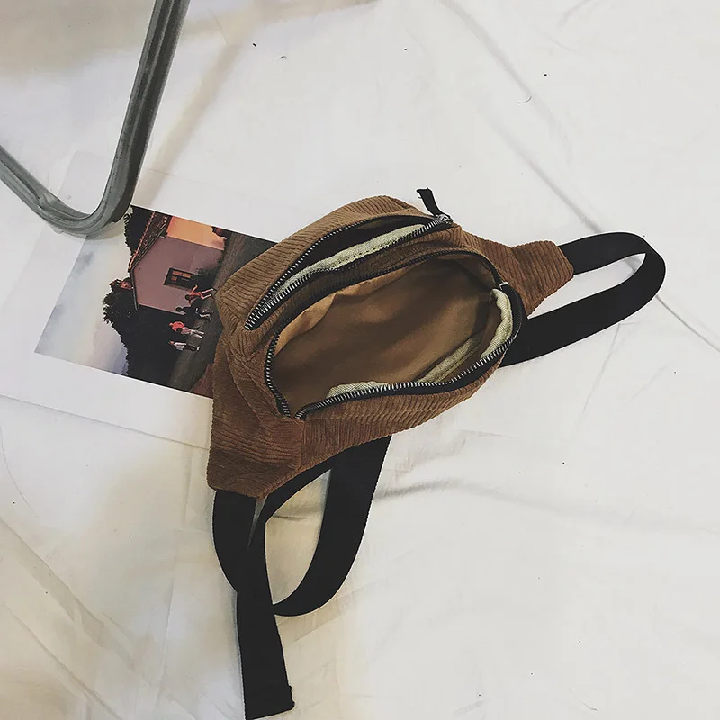 Женская дизайнерская холщовая поясная сумка, модная уличная Сумка-банан для телефона, нагрудная сумка на пояс, Мужская Вельветовая поясная сумка 500
