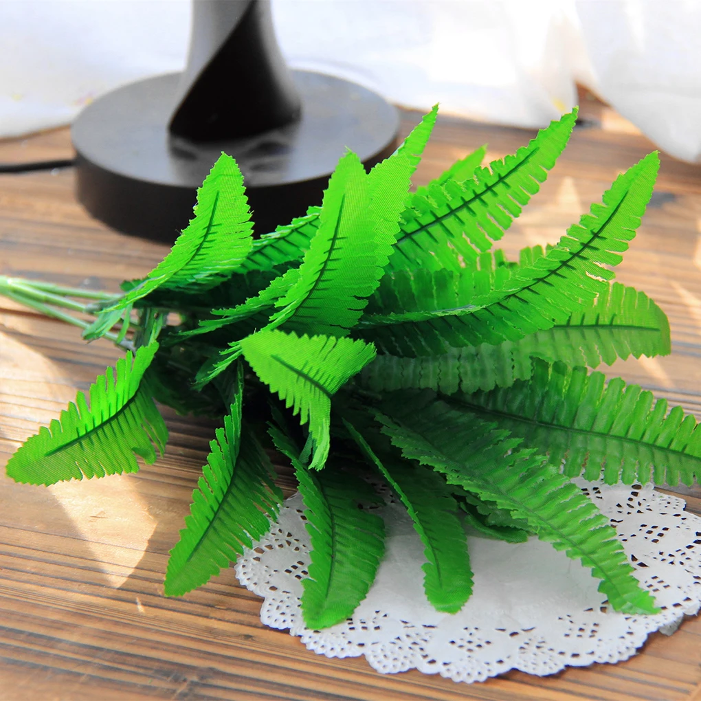 Plastic Greenery Artificial Leaf Bunch Floral Plant Bonsai Wedding