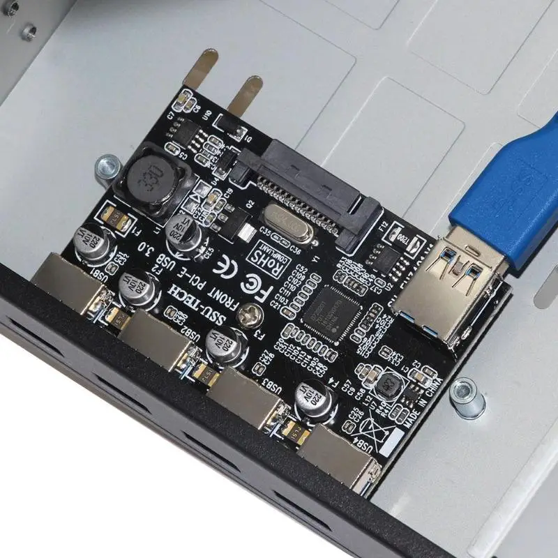 Карта Экспресс-контроллера SSU FU3401 PCI-E на 4 порта USB 3,0 PCI Express плата расширения с адаптером расширения для рабочего стола