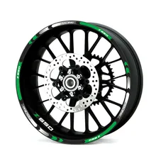Venta caliente motocicleta 17 pulgadas calcomanías de rueda reflectantes franjas para llanta Kawasaki Z650 z650