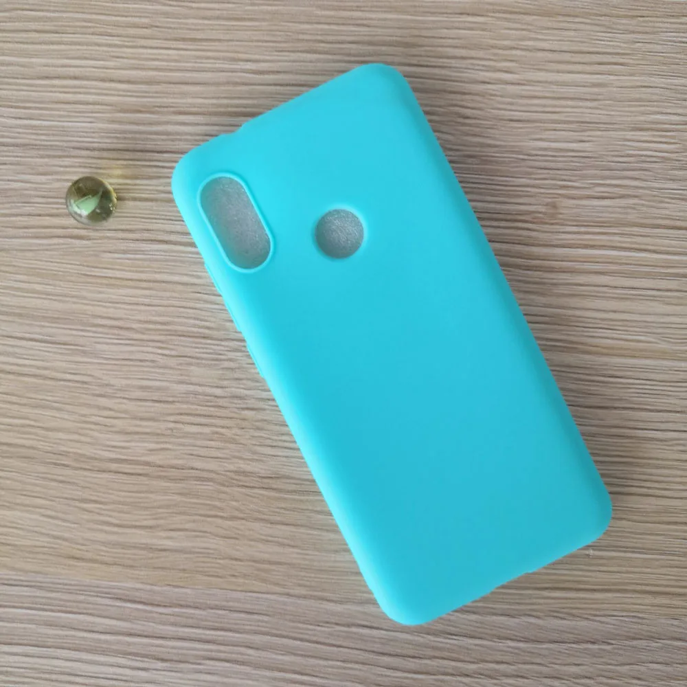 Чехол для Xiaomi Redmi Note 5 Global матовый яркий однотонный силиконовый мягкий чехол из