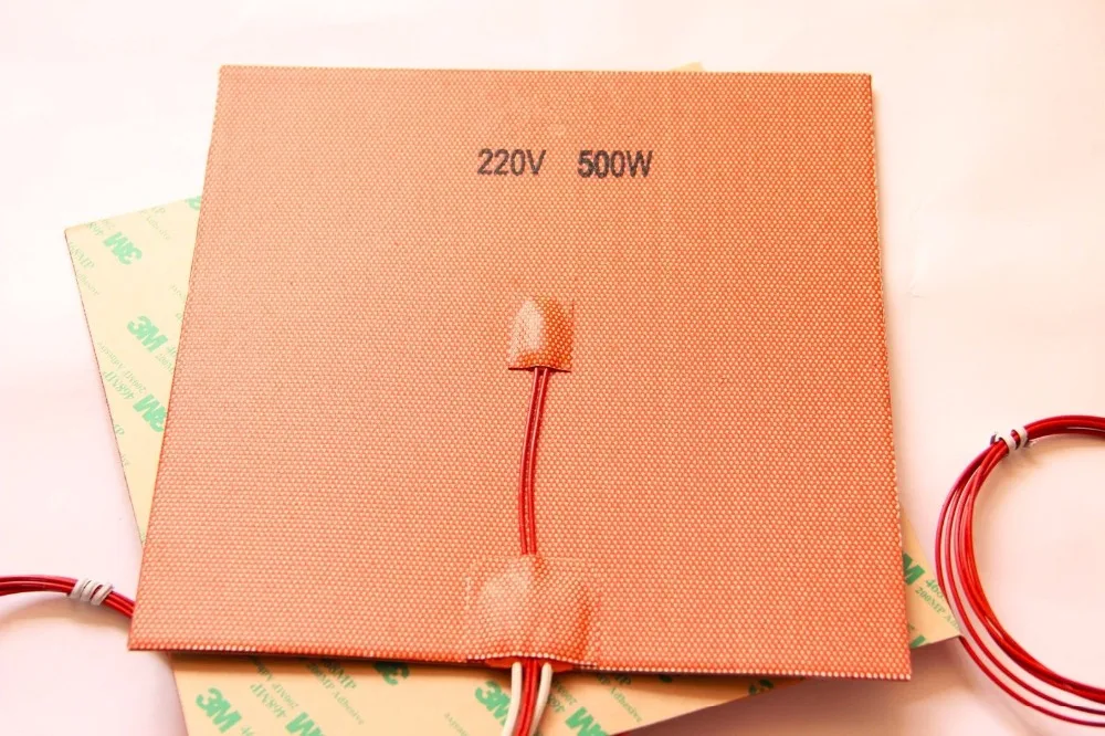 Funssor 200x200 мм HeatedBed силиконовый Нагреватель Pad 20X20cm 110В/220В 500 Вт для Cube Prusa i3 RepRap 3D