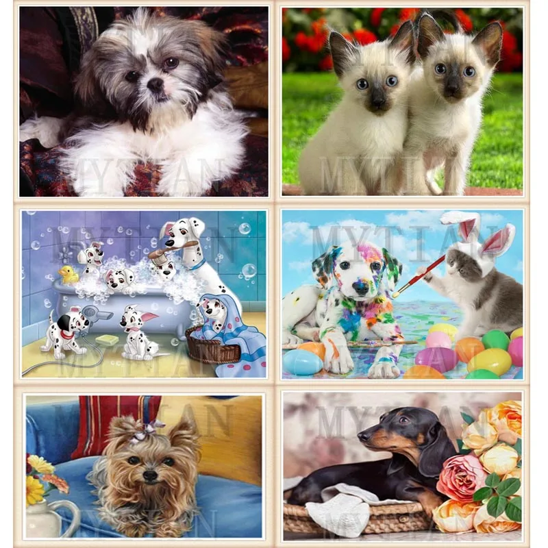 5D Diamond Painting Full Display Dog animal Embroidery Square/round drill Cross Stitch Rhinestones Decor Home art Gift |