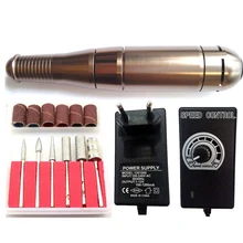 Professional auto nail polishing buffing /nail polishing machine /steel electric grinder handle guns with 1 set nail drill bits