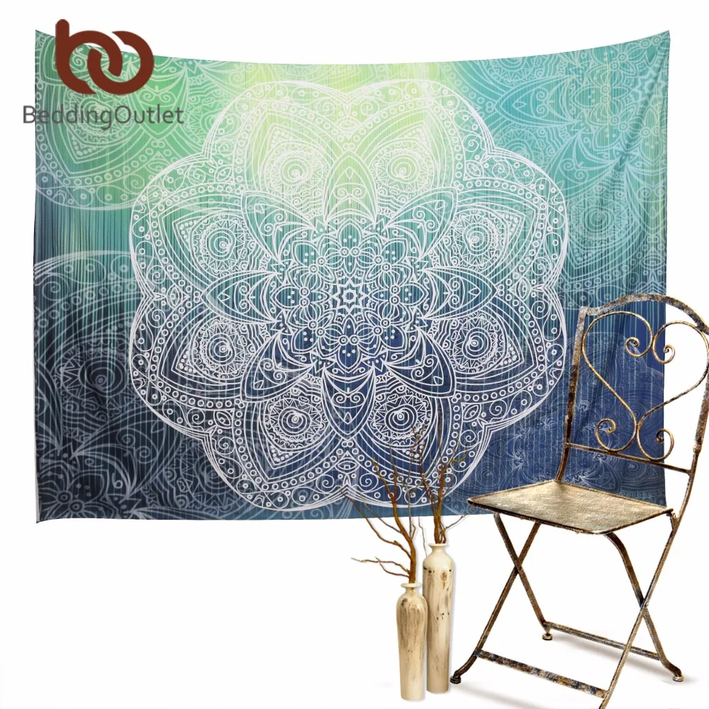 Buy BeddingOutlet Dark Green Tapestry Mandala Floral