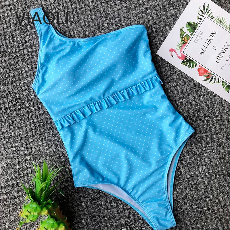 

Hot Sale! Women Swimwear One-Piece solid Swimsuit sexy girl Swimming Suit free caps