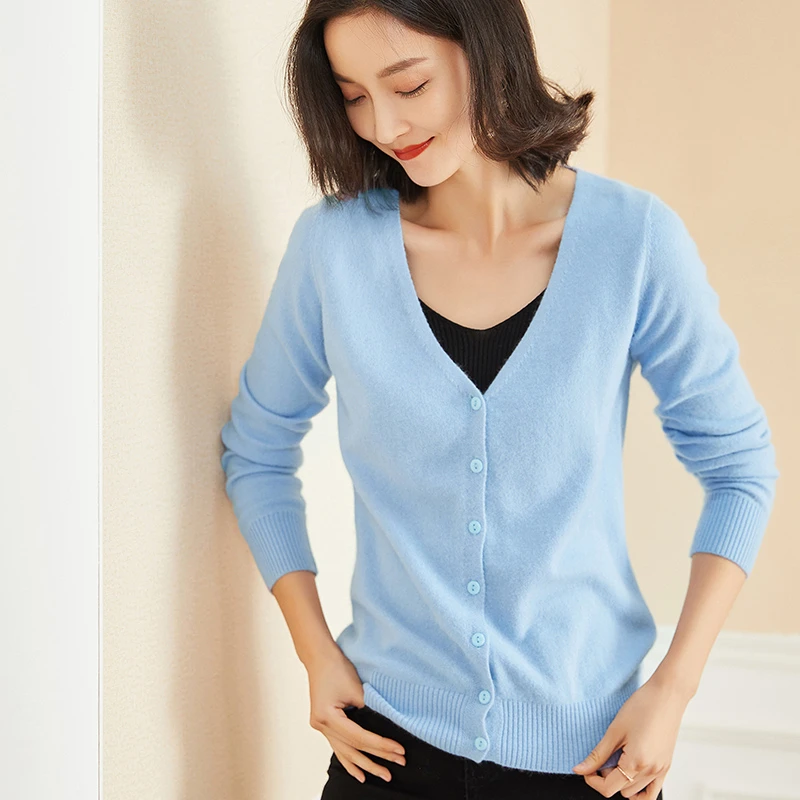 

Spring Lady's Knitted Sweater Plus Size 3xl Cardigans For Women Long Sleeve Female Cardigan Short Sweaters Sueter Mujer Wool