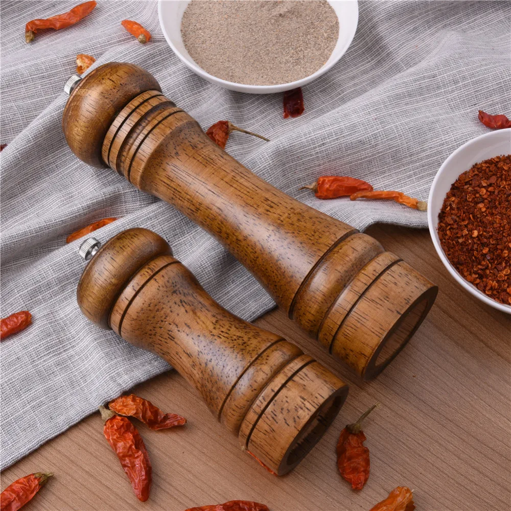 Wooden Salt & Pepper Grinders Salt And Pepper & Spice Grinders Mills Manual Mill Creative Kitchen Tools