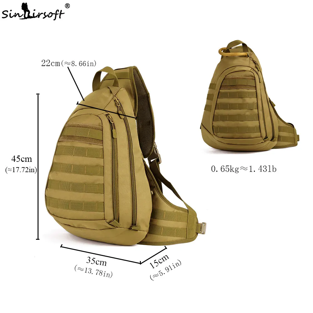 SINAIRSOFT Military Backpack 14 Inches Loptop Tactical Backpacks Sports Camping Outdoor Wading Ches