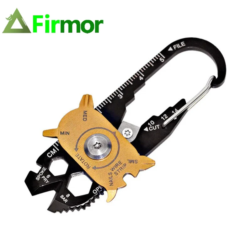 

FIRMOR 20 in 1 Keychain Screwdriver Multitool Outdoor Emergency Survival Pocket EDC Wrench Kits Bottle Opener Backpack Tool