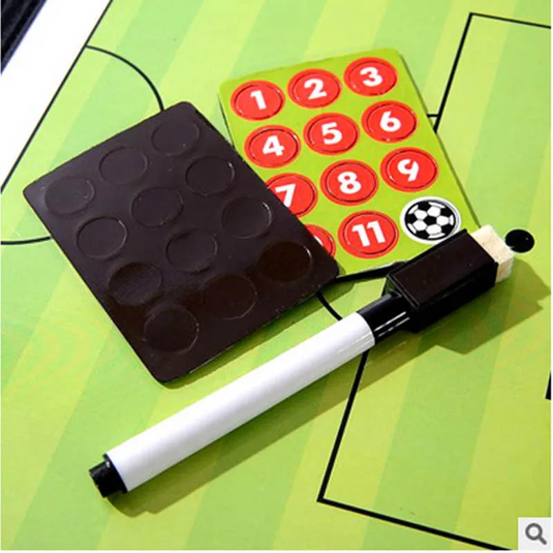  1Pcs Soccer Football Tactical Board Trainning Assisitant Equipment 2.5 Fold Leather Teaching Board  - 32832679150