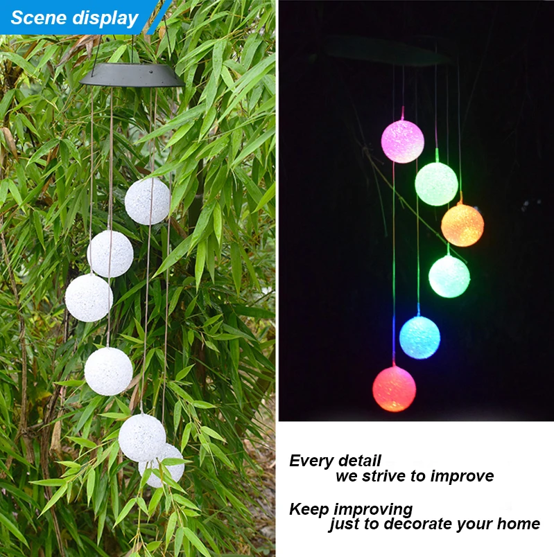 Sinos de Vento Lâmpada à Prova Luz ao ar Solar Multicolorido Pendurado Dmulticolágua Vento Sino Livre Festival Festa Iluminação Jardim Noite Decoração Led 9 lâmpada à prova dmulticolágua vento sino luz