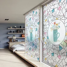 Free Customized Stained Static Cling Window Film Frosted Privacy Glass Sticker Home Decor Digital Print BLT1619 3 Colors Available
